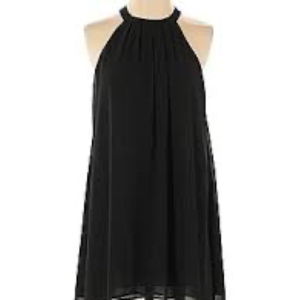Astr Black Backless Swing Dress